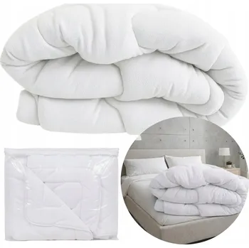 přikrývka ZIMNÍ PŘIKRÝVKA 160x200cm BIAŁY TEPLÁ FLEECE MĚKKÁ, SOLIDNĚ ZPRACOVANÁ