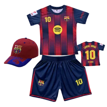 Míčový sport Numberoplus Premium dětský fotbalový dres + fotbalová kšiltovka Barcelona FC 2710 - Lamine Yamal Velikost: 6-let.(vel.110)