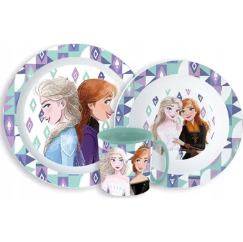 Sada nádobí Disney Frozen Ice Magic z mikroplastu s hrnkem 350 ml