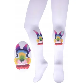 Milusie dětské bílé polyamidové punčocháče velikost 104