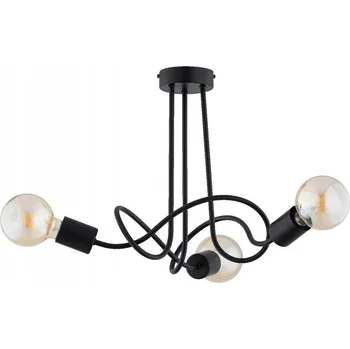 Lampa lustr stropní svítidlo kovový černý bez stínidel VINGO 62518A