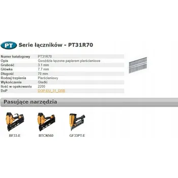 Hřebík Hřebíky Bostitch 3,10 x 70 s kulatou hlavou, 2200 ks v balení. (PT31R70)