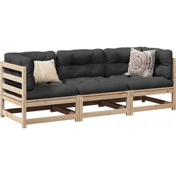 Sada zahradního nábytku dřevo VidaXL šedá 3 ks