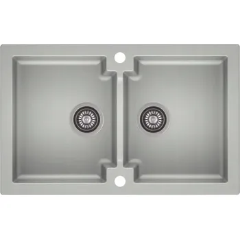 Granitový dřez Jednokomorový granitový dřez Moderno Annie šedý
