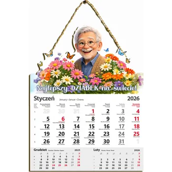 Kalendář Nástěnný kalendář 2026 Dárek pro dědečka ke Dni babiček a dědečků