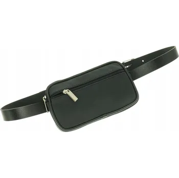 Kabelka PÁNSKÁ KOŽENÁ TAŠTIČKA DO RUKY - ČERNÁ - S ODEPÍNACÍM POPRUHEM