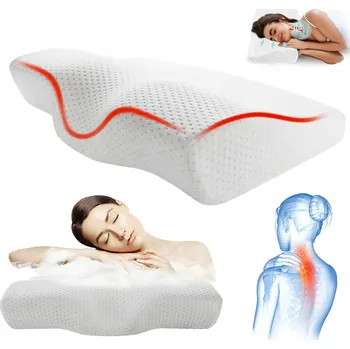 Polštář ORTOPEDICKÝ POLŠTÁŘ POD KRK Z PAMĚŤOVÉ PĚNY, PRO SPÁČE NA ZÁDECH A NA BOKU