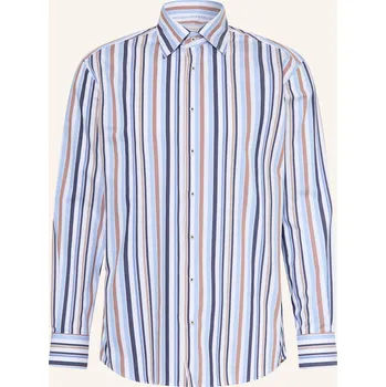 Pánská košile Eterna Pánská Košile Modern Fit, bílá / hnědá / tmavě modrá, 39