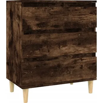 Komoda Komoda 60x35x70 cm kouřový dub, 3 zásuvky, dřevěné nohy