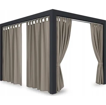 Pergola Venkovní zahradní závěs s poutky PORTO tmavě béžová 155 cm x různé výšky (cena za 1 kus) + dárek úvaz MyBestHome Rozměr: 155x190 cm