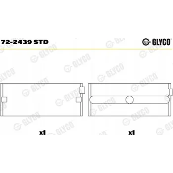 Blok motoru Glyco 72-2439 STD Pouzdro ložiska klikové hřídele