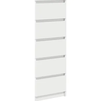 Komoda Bílá komoda s 5 zásuvkami 37,5 x 35 x 99 cm z dřevěného materiálu