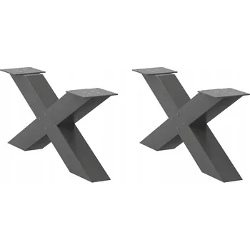 Konferenční stolek Nohy ke konferenčnímu stolku, 2 ks, antracit, 70x(30-31) cm, ocel