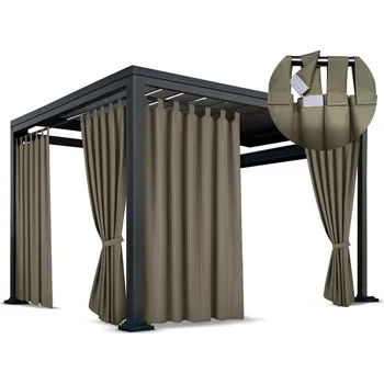 Pergola Venkovní zahradní závěs s poutky LISBOA hnědá 155 cm x různé výšky (cena za 1 kus) MyBestHome Rozměr: 155x200 cm Poutka se suchými zipy