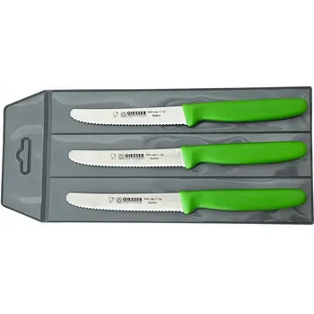 Kuchyňský nůž Giesser sada 3 nožů 8365 světle zelená 11 cm