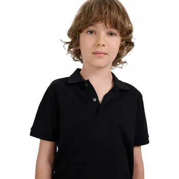 4F Chlapecké Polo Tričko 4FJWAW25TPTSM614-20S Hluboká Černá 134 cm.