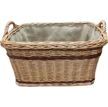 Proutěná vana na dřevo s jutou L