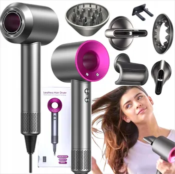 Péče o vlasy MEGA VÝKONNÝ FÉN NA VLASY PROFESIONÁLNÍ IONIZACE 1600W 5 NÁSTAVCŮ 6v1