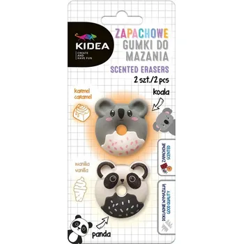 Pryž Guma na gumování ve tvaru pandy, školní guma, guma Kidea, mazací guma, vícebarevná vonící guma 2 ks