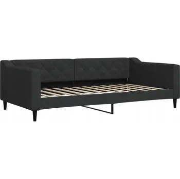 Pohovka Černá pohovka s funkcí spaní 223 x 110 x 67 cm, látka, kov, dřevo