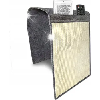 ŠKRABADLO NA POHOVKU KŘESLO PRO KOČKY OCHRANNÁ PODLOŽKA S KAPSOU ŠEDÁ VELKÁ