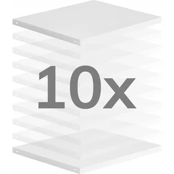 Šatní skříň JAN NOWAK Sada kovových Polic do skříně BARTEK, 265 x 10 x 405 mm: Bílá