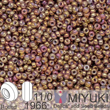 Korálek Korálky Miyuki Round 11/0. Barva 1966 Metallic Iris Batik Gold. Balení 5g.