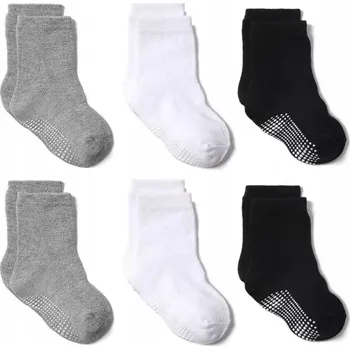 Dámské ponožky Sada 6 párů Ponožky klasické hladké bavlněné ABS 28-32 EU 5-7 let