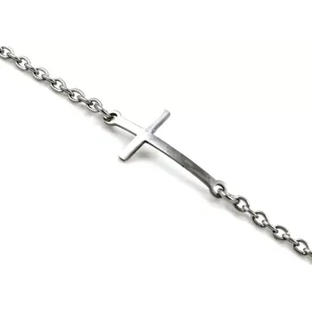 Náramek Řetízek na nohu s křížkem