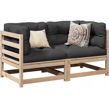 Sada zahradního nábytku dřevěná VidaXL šedá 2 ks