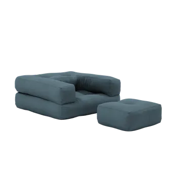 Křeslo KARUP DESIGN Dětské rozkládací křeslo MINI CUBE petrolejová modrá 815757757060