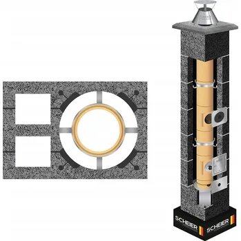 Komín Komín pro plyn fi 100 6m Scheier turbo systémový keramický komínový systém