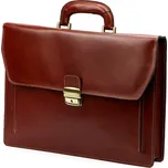 Hnědá hladká kožená aktovka Gregorio no. 819-1