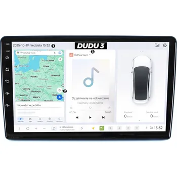 GPS navigace AUTORÁDIO GPS NAVIGACE ŠKODA YETI 2009-2015 ANDROID DUDU3 64GB