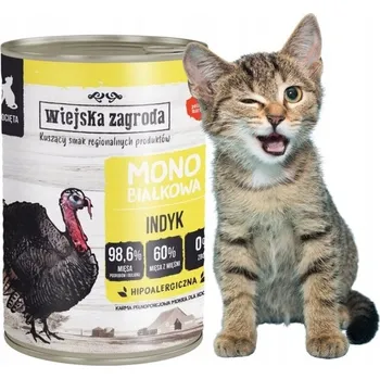 Krmivo pro psa Wiejska Zagroda Mokré Krmivo pro kočky Monoprotein Krůta ( kotě ) 400g