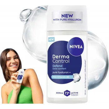 NIVEA DERMA CONTROL DEFEND Dámský antiperspirant 72h s vitamínem B5 v kuličce 50 ml