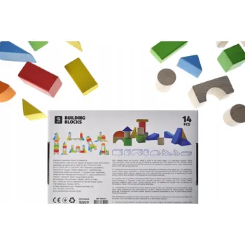 ostatní stavebnice 14dílné vzdělávací dřevěné Stavebnice Qbee