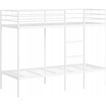 Postel Patrová postel kovová bílá 195,5 x 74,5 x 150 cm