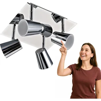 Čtvercová Stropní Svítidlo Italux 25 x 14 cm šedá