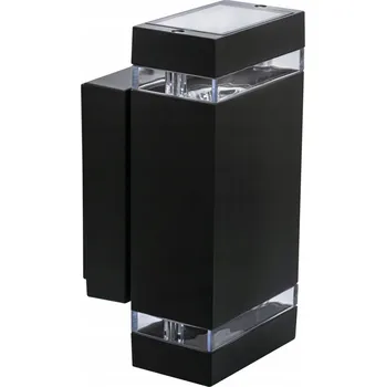 Nástěnné svítidlo Kanlux zahradní nástěnné svítidlo fasádní ZEW EL-235J-B 2xGU10 IP44 černé