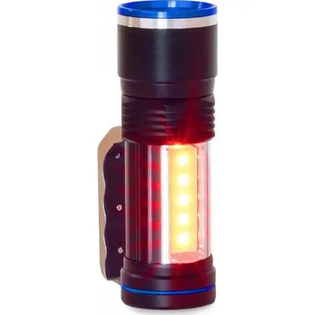 Svítilna VÝKONNÁ rybářská svítilna 400m protiskluzová LED ALU AKU