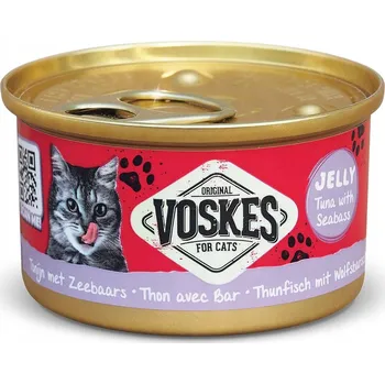 Krmivo pro kočku Voskes mokré Krmivo s tuňákem a pro kočky vlkem 85g