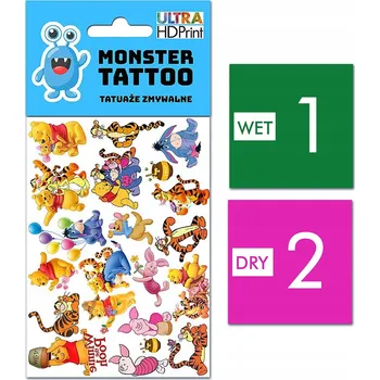 Odstranitelné tetování DOČASNÉ OMYVATELNÉ TETOVÁNÍ PRO DĚTI medvídek Pú