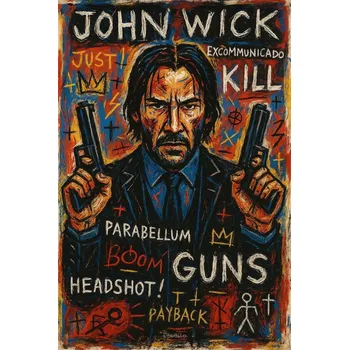 Fototapeta Nažehlovačka Termo Aplikace Nálepka na Oblečení JOHN WICK POSTAVA