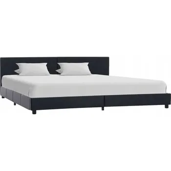 Postel Černý rám postele 210 x 184 x 65 cm s čelem, vhodný pro matrace 180 x 200 cm