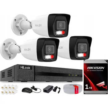 Bezpečnostní kamera IP Monitorovací Set 3 Kamery 6Mpx IPC-B160HA-LU PoE Detekce Aplikace