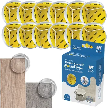 Dětský bezpečnostní prvek SIPO Ochrana rohů a hran O-profil 12 ks transparentní