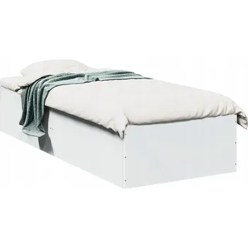 Postel Rám postele bílý 193 x 78 x 35 cm, materiál dřevotříska, překližka
