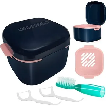 Krabička na zubní protézu, pouzdro na zubní protézu, krabička na zubní protézu s filtrem, zubní