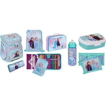 Školní sada Frozen set 9ks batoh, sáček, penál a doplňky